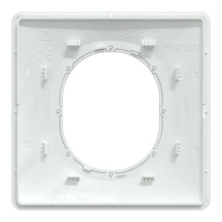 Ovalis - Plaque de finition - 1 poste Blanc avec bague effet Laiton - S320702D Schneider Electric