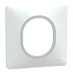 Plaque 1 poste Blanc Argent C - S320702F Schneider Electric