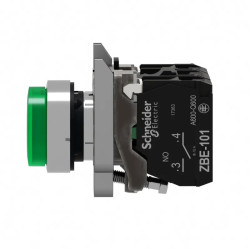 Harmony - Bouton poussour lumineux, depassant, ver - XB4BW13B5 Schneider Electric