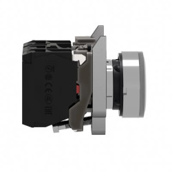 Harmony XB4 - poussoir lumineux LED - 1F+1O - blanc - Ø22 - 110VAC - XB4BW31G5 Schneider Electric