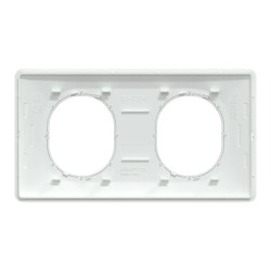 Plaque 2 post Hor 71 mm Blc Ag - S320704F Schneider Electric