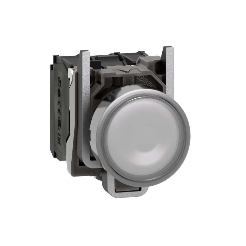 Harmony XB4 - poussoir lumineux LED - 1F+1O - blanc - Ø22 - 230VAC - XB4BW31M5 Schneider Electric