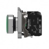 Harmony XB4 - poussoir lumineux LED - 1F+1O - vert - Ø22 - 24VACDC - XB4BW33B5 Schneider Electric