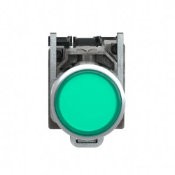 Harmony XB4 - poussoir lumineux LED - 1F+1O - vert - Ø22 - 110VAC - XB4BW33G5 Schneider Electric