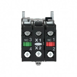 Harmony XB4 - poussoir lumineux LED - 1F+1O - vert - Ø22 - 110VAC - XB4BW33G5 Schneider Electric