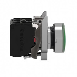 Harmony XB4 - poussoir lumineux LED - 1F+1O - vert - Ø22 - 110VAC - XB4BW33G5 Schneider Electric
