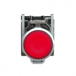 Harmony XB4 - poussoir lumineux LED - 1F+1O - rouge - Ø22 - 24VACDC - XB4BW34B5 Schneider Electric
