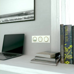 Plaque 3 post Hor 71 mm Blc Lt - S320706D Schneider Electric