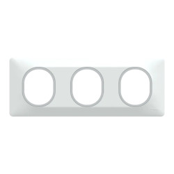Plaque 3 post Hor 71 mm Blc Ag - S320706F Schneider Electric