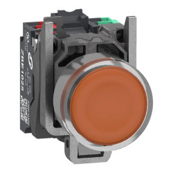 BP ORANGE PUSH IN 1F+1O - XB4BW35B55 Schneider Electric