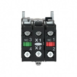 Harmony XB4 - poussoir lumineux LED - 1F+1O - orange - Ø22 - 230VAC - XB4BW35M5 Schneider Electric