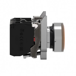 Harmony XB4 - poussoir lumineux LED - 1F+1O - orange - Ø22 - 230VAC - XB4BW35M5 Schneider Electric