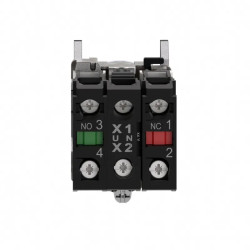 Harmony XB4 - poussoir lumineux LED - 1F+1O - bleu - Ø22 - 24VACDC - XB4BW36B5 Schneider Electric