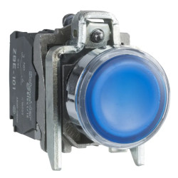 Harmony XB4 - poussoir lumineux LED - 1F+1O - bleu - Ø22 - 110VAC - XB4BW36G5 Schneider Electric