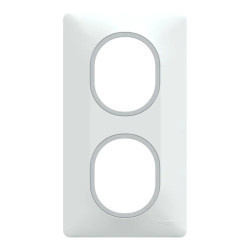 Plaque 2 post Vert 71mm Blc Ag - S320724F Schneider Electric