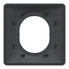 Ovalis - Plaque de finition - 1 poste Anthracite bague effet Laiton - S340702E Schneider Electric