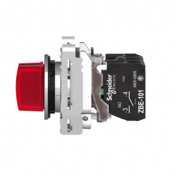 BT lum flush rouge 1O+1F 24V - XB4FK134B5 Schneider Electric