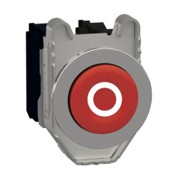 BP imp flush dépas rouge 1O+1F - XB4FL4325 Schneider Electric