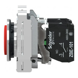 BP imp flush dépas rouge 1O+1F - XB4FL4325 Schneider Electric