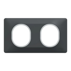 Plaque 2 post Hor 71 mm Ant Ag - S340704G Schneider Electric