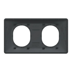 Plaque 2 post Hor 71 mm Ant Ag - S340704G Schneider Electric