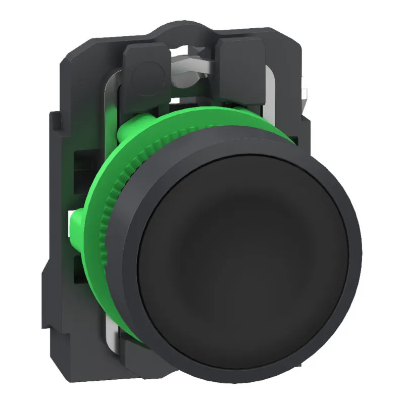 Harmony XB5 - bouton poussoir à impulsion - Ø22 - noir - 1F - Push In - XB5AA215 Schneider Electric