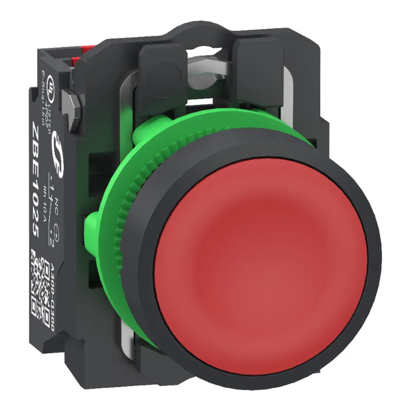 Harmony XB5 - bouton poussoir à impulsion - Ø22 - rouge - 1O - Push In - XB5AA425 Schneider Electric