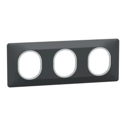 Plaque 3 post Hor 71 mm Ant Ag - S340706G Schneider Electric