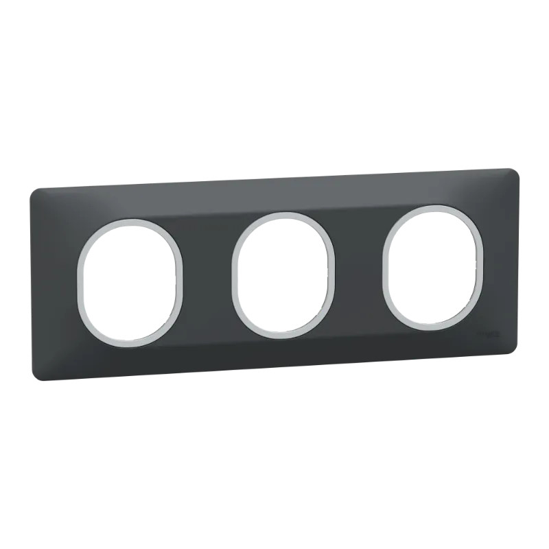 Plaque 3 post Hor 71 mm Ant Ag - S340706G Schneider Electric