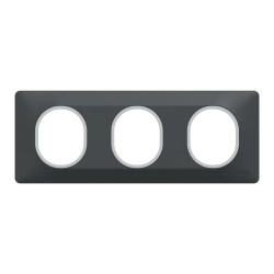 Plaque 3 post Hor 71 mm Ant Ag - S340706G Schneider Electric