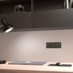 Plaque 3 post Hor 71 mm Ant Ag - S340706G Schneider Electric