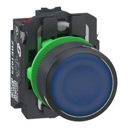 BP LUMINEUX BLEU PUSH IN - XB5AW36B55 Schneider Electric