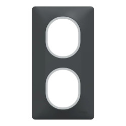 Plaque 2 post Vert 71mm Ant Ag - S340724G Schneider Electric