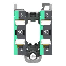 Harmony XB4 - corps de bouton - 2F - raccordement bornes push in - ZB4BZ1035 Schneider Electric