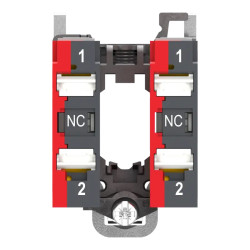 Harmony XB4 - corps de bouton - 2O - raccordement bornes push in - ZB4BZ1045 Schneider Electric