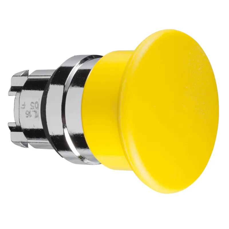 Harmony tête de coup de poing Ø 40 mm - Ø22 - jaune - ZB4BC5 Schneider Electric