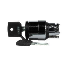 Harmony XB4 - tête bouton tournant à clé 455 - Ø22 - 2 pos fix - retr G - ZB4BG2 Schneider Electric