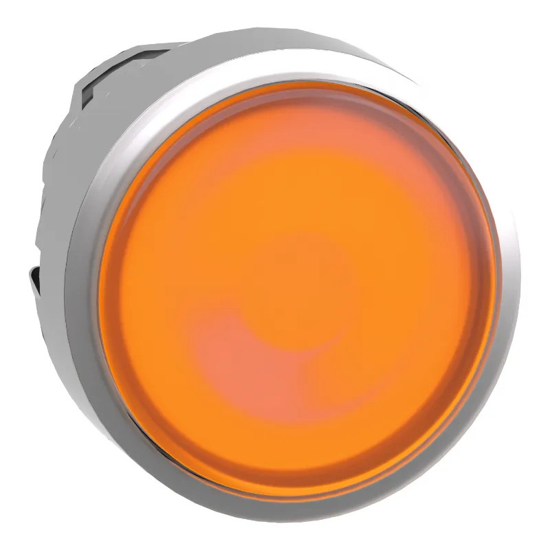 Harmony XB4 - tête bouton pousser-pousser lumineux - Ø22 - orange - ZB4BH053 Schneider Electric