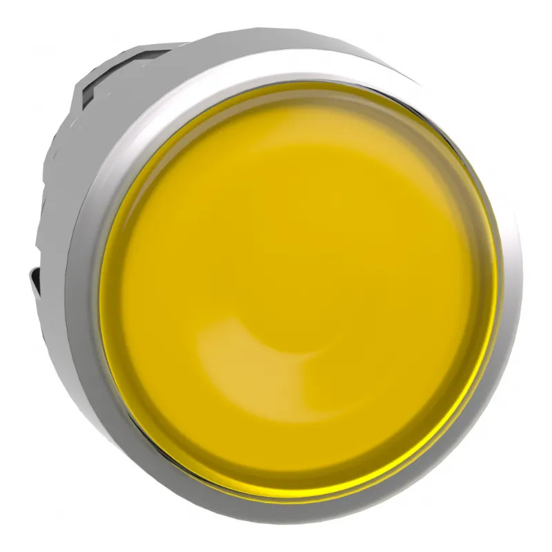 Harmony XB4 - tête bouton pousser-pousser lumineux - Ø22 - jaune - ZB4BH083 Schneider Electric