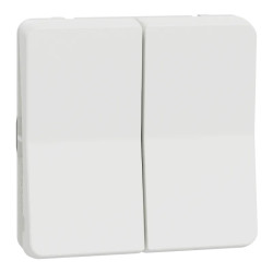 Mureva Styl - Double va et vient - composable - IP55 - IK08 - blanc - MUR39022 Schneider Electric