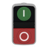 Harmony XB4 - tête bouton double touche - Ø22 - marqué - vert/rouge - ZB4BL7341 Schneider Electric