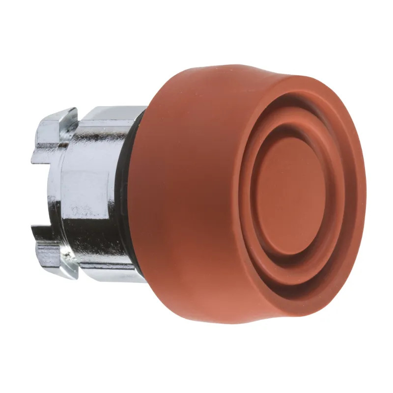 Harmony tête de bouton poussoir + capuchon IP66 - Ø22 - rouge - ZB4BP4S Schneider Electric