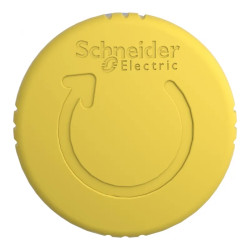 Harmony XB4 - tête bouton coup de poing - Ø40 - pousser tourner - jaune - ZB4BS55 Schneider Electric