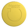 Harmony XB4 - tête bouton coup de poing - Ø40 - pousser tourner - jaune - ZB4BS55 Schneider Electric
