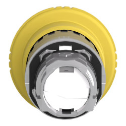 Harmony XB4 - tête bouton coup de poing - Ø40 - pousser tourner - jaune - ZB4BS55 Schneider Electric