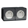 DBLE PC 2P+T GRIS SAILLIE - MUR36028 Schneider Electric