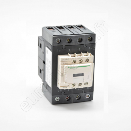 Contacteur puissance  - LC1DT80ABD - Fin de série : TeSys LC1D - contacteur - 4P - AC-1 440V - 80A - bobine 24Vcc