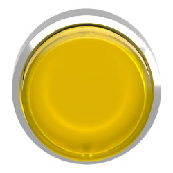 Harmony XB4 - tête bouton poussoir lum DEL - Ø22 - dépassant - jaune - ZB4BW183 Schneider Electric