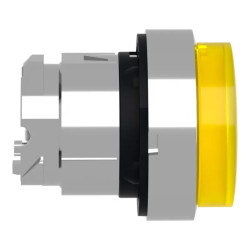 Harmony XB4 - tête bouton poussoir lum DEL - Ø22 - dépassant - jaune - ZB4BW183 Schneider Electric