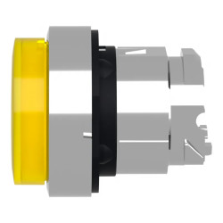 Harmony XB4 - tête bouton poussoir lum DEL - Ø22 - dépassant - jaune - ZB4BW183 Schneider Electric